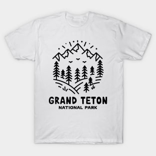 Grand teton National Park - Grand Teton Peaks Quest T-Shirt